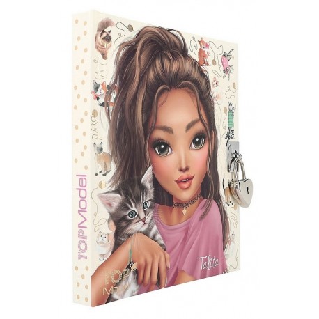 JOURNAL INTIME AVEC CADENAS KITTY&DOGGY 16X19CM CARNET SECRET TOPMODEL-LiloJouets-Morbihan-Bretagne