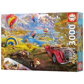 PUZZLE VALLEE DES MONTGOLFIERES 3000 PIECES 120X85CM-LiloJouets-Morbihan-Bretagne