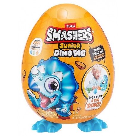 OEUF DINO DIG SMASHERS JUNIOR AVEC PATE A MODELER 500GR-LiloJouets-Morbihan-Bretagne