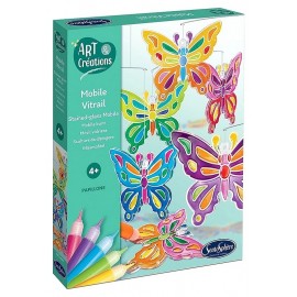 COFFRET MOBILE VITRAIL PAPILLONS - KIT CREATIF ART ET CREATIONS