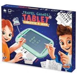 TABLETTE A JEUX 24X18CM - 10 CARTES RECTO-VERSO 20 JEUX ET 2 STYLETS