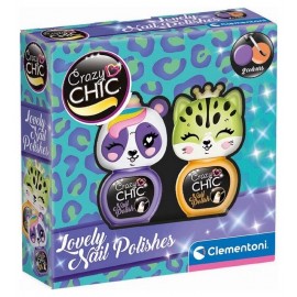 PACK 2 VERNIS ONGLES VIOLET/ORANGE - CRAZY CHIC BEAUTY LOVELY ANIMALS