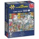 Puzzle comic fabrique de bonbons 500 pieces 48x34cm - jan van haasteren-lilojouets-morbihan-bretagne