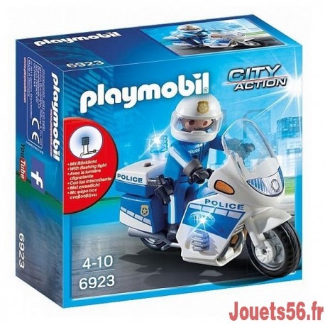 6923 MOTO DE POLICIER AVEC GYROPHARE-jouets-sajou-56