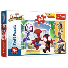 PUZZLE SPIDEY DANS SON MONDE 60 PIECES 33X22CM PETITE BOITE DISNEY JUNIOR