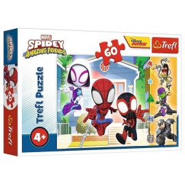 PUZZLE SPIDEY DANS SON MONDE 60 PIECES 33X22CM PETITE BOITE DISNEY JUNIOR-LiloJouets-Morbihan-Bretagne