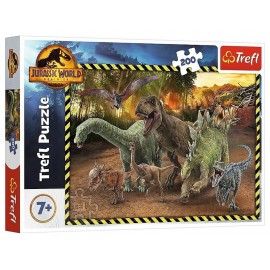 PUZZLE DINOSAURES JURASSIK WORLD 200 PIECES 48X34CM-LiloJouets-Morbihan-Bretagne