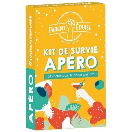 JEU KIT DE SURVIE APERO - PARENT EPUISE - 54 CARTES POUR TINQUER PEINARD-LiloJouets-Morbihan-Bretagne