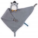 DOUDOU LANGE CHAT GRIS CLAIR FERNAND LES MOUSTACHES