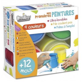PACK 4 POTS PEINTURE 80ML - MES PREMIERES PEINTURES ULTRA-LAVABLES-LiloJouets-Morbihan-Bretagne