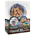 CASSE-TETE ROUND 3D PUZZLE FLAMANTS ROSES ET GUEPARD - CERCLES 2 FACES - EDUCA