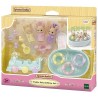 LES TRIPLES LAPIN CREME ET ACCESSOIRES DE BAIN SYLVANIAN FAMILIES-LiloJouets-Morbihan-Bretagne