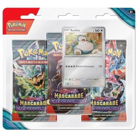PACK 3 BOOSTERS POKEMON EV06 ASST AVEC CARTE BRILLANTE MASCARADE CREPUSCULAIRE