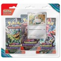 PACK 3 BOOSTERS POKEMON EV06 ASST AVEC CARTE BRILLANTE MASCARADE CREPUSCULAIRE
