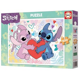 PUZZLE STITCH ET ANGEL 500 PIECES 48X34CM DISNEY