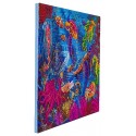 KIT TABLEAU SOUS OCEAN 40X50CM BRODERIE DIAMANT SUR CHASSIS BOIS