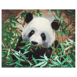 KIT TABLEAU PANDA 40X50CM BRODERIE DIAMANT SUR CHASSIS BOIS