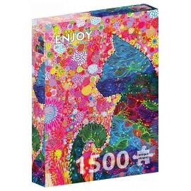 PUZZLE WANDERING CAT 1500 PIECES 68X48CM - ENJOY PUZZLE