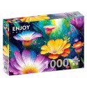 PUZZLE FLOWERS IN THE RAIN 1000 PIECES 68X48CM - ENJOY PUZZLE