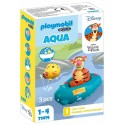 71414 TIGROU AVEC CANOT WINNIE L'OURSON PLAYMOBIL 1.2.3 AQUA DISNEY