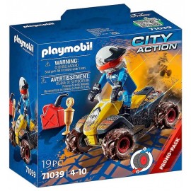 71039 PILOTE ET QUAD PLAYMOBIL CITY ACTION-LiloJouets-Morbihan-Bretagne