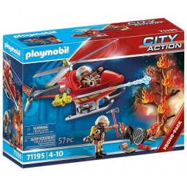 71195 HELICOPTERE BOMBARDIER POMPIERS PLAYMOBIL CITY ACTION 57 PIECES-LiloJouets-Morbihan-Bretagne