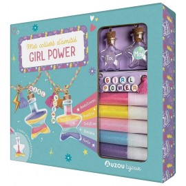 GRAND COFFRET COLLIERS D'AMITIE GIRL POWER - 2 COLLIERS - AUZOU BIJOUX