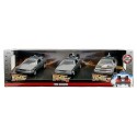 PACK 3 VOITURES DELOREAN RETOUR VERS LE FUTUR 1.32E METAL