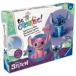 COFFRET MOULAGES STITCH ET ANGEL ET 3 DECOS PLATRE ET PEINTURE - BE CREATIVE