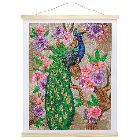 POSTER A DIAMANTER PAON 35X45CM - CRYSTAL ART-LiloJouets-Questembert-Muzillac-Morbihan