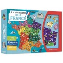 COFFRET A LA DECOUVERTE LA FRANCE 100 MAGNETS LIVRE ET PLATEAU AIMANTE