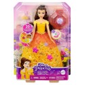 POUPEE PRINCESSE DISNEY BELLE 29CM AVEC ROBE FLEURIE A STYLISER