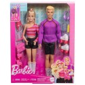 COFFRET POUPEES BARBIE ET KEN EN ROLLER
