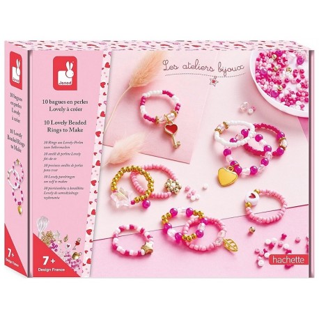 KIT CREATIF 10 BAGUES EN PERLES LOVELY A CREER - LES ATELIERS BIJOUX-LiloJouets-Questembert-Muzillac-Morbihan