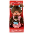 PELUCHE MONCHHICHI MAMAN 20CM AVEC BEBE