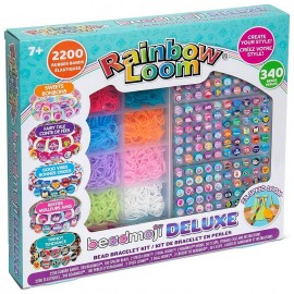 COFFRET CREATIF BRACELETS ELASTIQUES RAINBOW LOOM DELUXE PERLES BEADMOJI