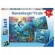 Puzzles monde animal de l'ocean 3x49 pieces 21x21cm-lilojouets-questembert-muzillac-morbihan