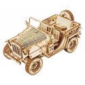 MAQUETTE JEEP MILITAIRE TOUT-TERRAIN MOBILE EN BOIS 369 PIECES