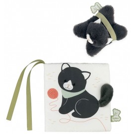 IMAGIER TISSU CHAT CHAMALLOW A LA MAISON - MON COFFRET IMAGIER KALOO