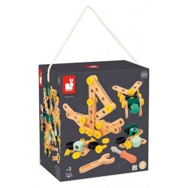 BRICO'KIDS BARIL CONSTRUCTION BOIS 100 PIECES
