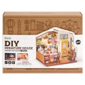 MAQUETTE CUISINE COZY AVEC LED - MAISON MINIATURE DIY - 19X17X19CM 196 PIECES