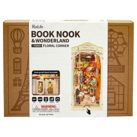 MAQUETTE COIN FLORAL AVEC LED - BOOK NOOK SERRE-LIVRES DIY - 164 PIECES
