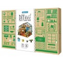 MAQUETTE SERRE DE FLEURS AVEC LED - MAISON MINIATURE DIY - 21X19X18CM 231 PIECES