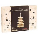 MAQUETTE PAGODE 5 ETAGES EN BOIS - 16X16X32CM 275 PIECES
