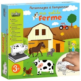 COFFRET 10 TAMPONS MA PETITE FERME PERSONNAGES A TAMPONNER-LiloJouets-Questembert-Muzillac-Morbihan