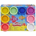 PACK 8 POTS PATE A MODELER PLAYDOH ARC EN CIEL 56GR