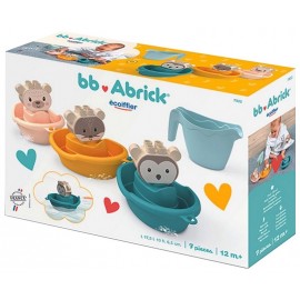 PACK 3 BATEAUX DE BAIN AVEC BROCK - 7 PIECES - BB ABRICK-LiloJouets-Questembert-Muzillac-Morbihan
