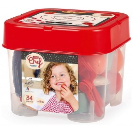 COFFRET DINETTE EN PLASTIQUE 34 PIECES-LiloJouets-Questembert-Muzillac-Morbihan