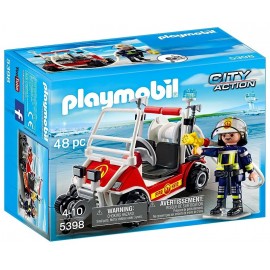 5398 CHEF DES POMPIERS AVEC VOITURETTE - PLAYMOBIL CITY ACTION-LiloJouets-Questembert-Muzillac-Morbihan