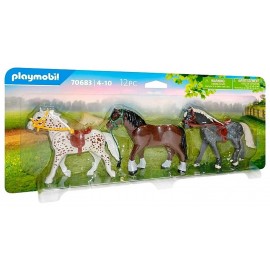 70683 PACK 3 CHEVAUX 12 PIECES - PLAYMOBIL COUNTRY-LiloJouets-Questembert-Muzillac-Morbihan